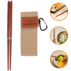 Camping Folding Chopsticks Wooden Travel Reusable Chinese Carry-On