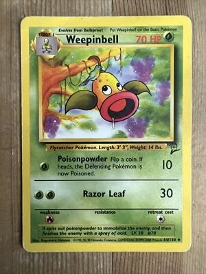 Weepinbell - 64/130 - Uncommon Base Set 2 Single Pokémon Pokemon DMG - Image 1 of 2