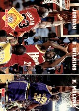 1993-94 NBA Hoops Basketball Card Michael Jordan/Dominique Wilkins/Karl Malone