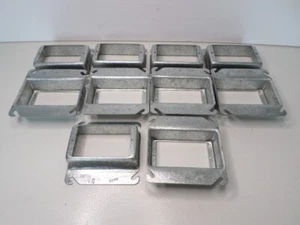 (Cantidad de 10) Anillo de barro de yeso cuadrado de 4" cubierta 1 dispositivo 1-1/4 pulg. RACO 775 Elevado - Imagen 1 de 6