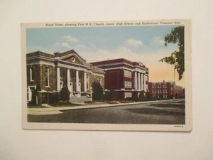 Fremont Nebraska Postcard Broad street NE - Picture 1 of 2