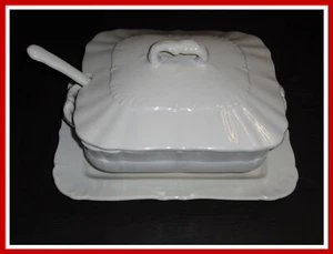 MADE IN WEST GERMANY IVORY COLOR Covered Soup Tureen w/ Ladle ALL IS GERMANY - Picture 1 of 17