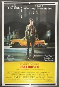1976 TAXI DRIVER Original 1996 20TH ANNIVERSARY Poster, 27X40, SCORSESE, DE NERO