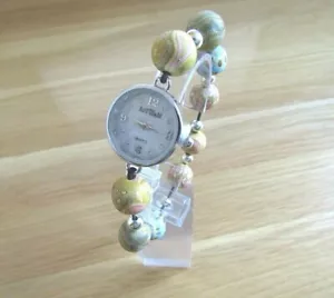 OROLOGIO NUOVO DONNA/ADOLESCENTE TERRA ARTIGIANALE QUADRANTE BIANCO MADREPERLA - Foto 1 di 6