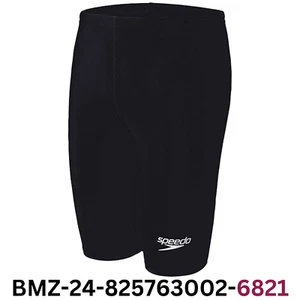 Speedo Boy's Swimsuit Jammer PowerFlex Eco Solid Youth, New Black, Size 28 - Picture 1 of 5