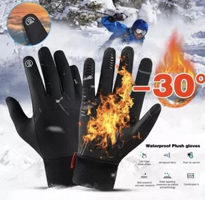 Winter Gloves -30 Degree, Unisex, Touch Screen Full Finger Waterproof - Medium - Picture 1 of 9