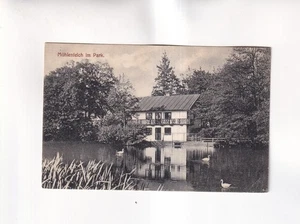 F5307) Postcard, GREETINGS from RASTEDE - 1912 Mill pond in the park - Picture 1 of 2