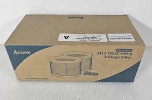 NEW 2 PACK, H13 True HEPA Filters Replacement for AROEVE MK01 MK06  - Picture 1 of 8