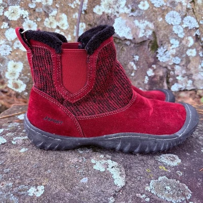 Botín Jambu JSport "Kendall" Doble Corneado Tejido Rojo Talla 8 Para Mujer Forrado en Vellón Foto 1 de 4