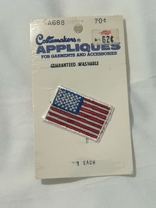Vintage Costume Makers American Flag Applique Sew On - Picture 1 of 5