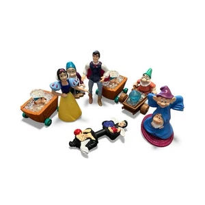 Lote de figuras de PVC Disney Blancanieves Príncipe, Reina Malvada, Enanos - Imagen 1 de 5