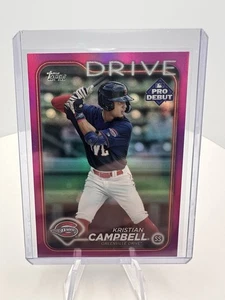 2024 Topps Pro Debut - Kristian Campbell #PD-7 Fuchsia Foil /199 (RC) - Picture 1 of 2