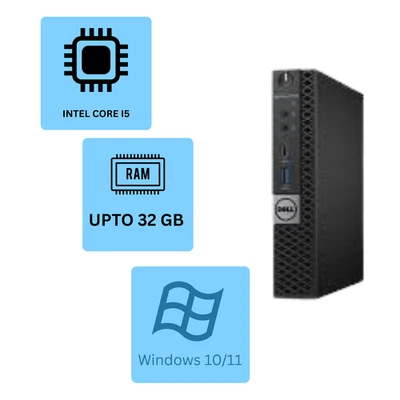 DELL Micro Desktop PC Computer i5, Up to 32GB RAM 2TB SSD, Windows 10/11, WiFi - Image 1 of 4