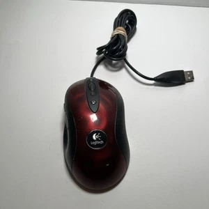 Logitech MX510 Optyczne przewodowe przewijanie USB Performance Gaming Mouse -CZERWONA - Zdjęcie 1 z 5