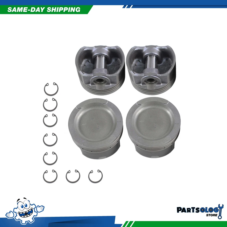 DNJ P803A 标准 完整活塞套装适用于 96-02 大众 Cabrio 高尔夫 2.0L SOHC — 第 1/1 张图片