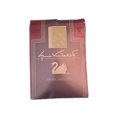 Pantimedias Gloria Vanderbilt Daysheer talla A Off White 100% Nylon Sandalia Nuevo Foto 1 de 4