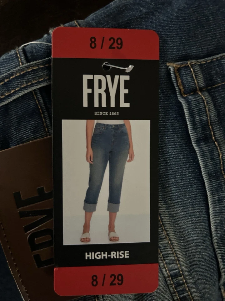 Frye High-Rise Crop Jeans Wash Denim STEVIE WASH ARMARI 1859395 PICK SIZE
