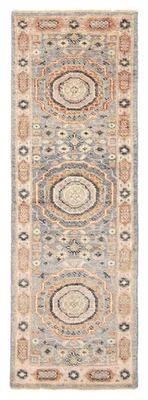 2'7" x 8'1" Vintage Hand-knotted Runner Rug Traditional Oriental Wool Carpet - Image 1 of 4