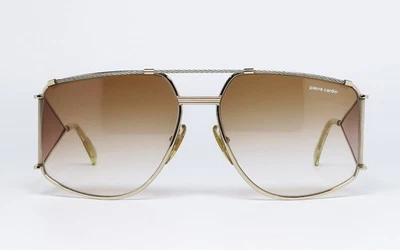 ORIGINAL VINTAGE SUNGLASSES PIERRE CARDIN CP-808-1 GOLD 4 LENSES STEEL OVERSIZE - Image 1 of 4