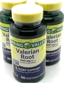 Valerian Root By Spring Valley 2 Bottles!!Capsules, 500 mg, 200 Count - Picture 1 of 2