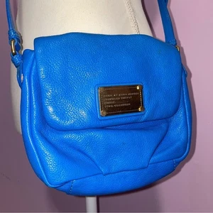 Marc by Marc Jacobs Blue Leather Classic Q Isabelle Crossbody Bag Small Purse - Picture 1 of 4
