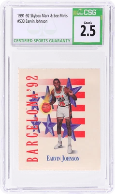 1991 Skybox Magic Johnson Mark and See Mini #533 CSG 2.5 - Image 1 of 2