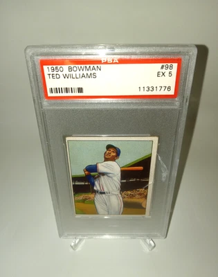 Raro Bowman #98 Ted Williams 1950 PSA grado 5 Foto 1 de 4