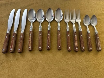 (12) Peças WF Washington Forge MARDI GRAS Pau-rosa Aço Inoxidável - Estado Perfeito - Imagem 1 de 4