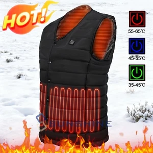 Heated Vest USB Charging Electric Heated Jacket Winter Body Warmer Vest XXXL - Picture 1 of 19