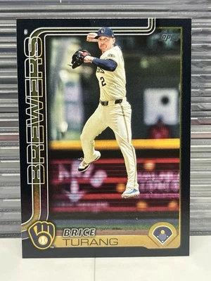 2025 Topps Series 2 #45 Bryce Turang Black /74 Milwaukee Brewers - Image 1 of 2