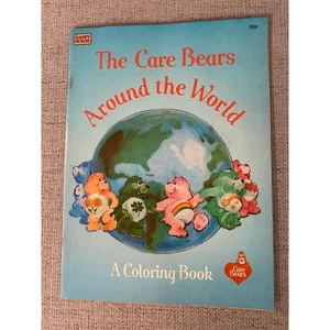 Vintage 1984 Care Bears Around the World Coloring Book Happy House - Picture 1 of 7