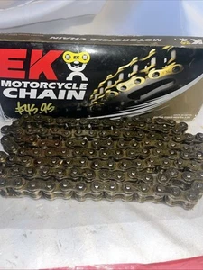 EK Motorcycle Chain 420x120 Supersport Gold 69-9220G - Picture 1 of 12