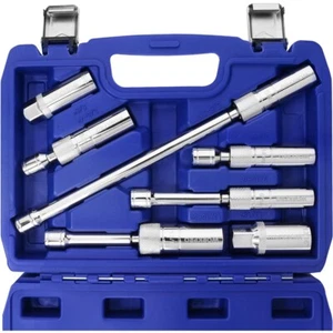 7PCS Magnetic Swivel Spark Plug Socket Set Thin Wall Socket Extension 3/8" Drive - Picture 1 of 11
