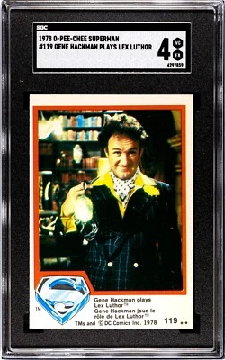 1978 O-Pee-Chee Superman #119 Gene Hackman Plays Lex Luthor SGC 4 VG-EX SHARP... - Image 1 of 2