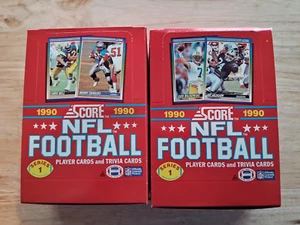 (2) Boxes 1990 SCORE SERIES 1 Football Box 36 packs CASE FRESH Free Shipping NOS - Picture 1 of 4