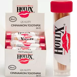 10 TUBI HOTLIX STUZZICADENTI AROMATIZZATI ALLA CANNELLA PIX CALDA PALLA FUOCO STOCK FRESCO! - Foto 1 di 1