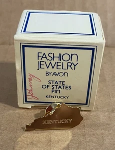 Avon Vintage 1982 State Of States Gold Tone Kentucky pin - Picture 1 of 1