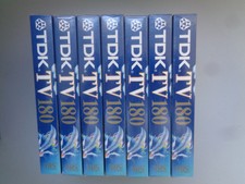 7 Cassette Video VHS TDK TV 180 - K7 Vierge Neuf
