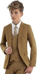 Suit for Boys Wedding Tuxedo Slim Fit 3Pcs Kids Formal Tuxedo Suit Child Blazer - Picture 1 of 39