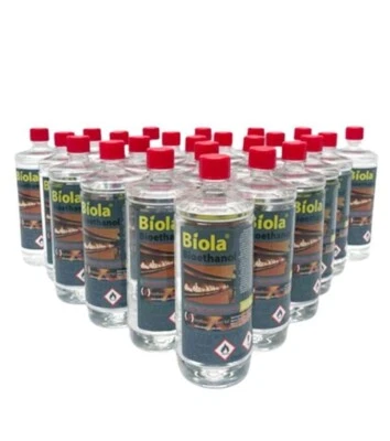 Bio ethanol fuel for fireplaces clean burning odourless 24 litres Biola liquid - Image 1 of 4