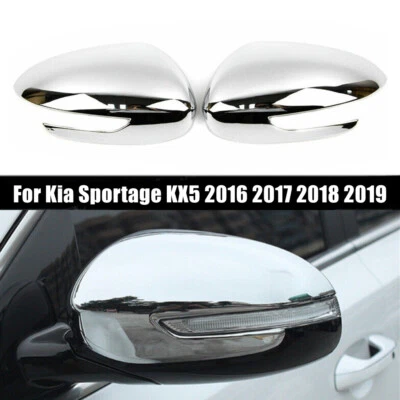 Tapa de cubierta de espejo retrovisor lateral cromada 2 piezas para Kia Sportage KX5 2016-2019 Foto 1 de 4