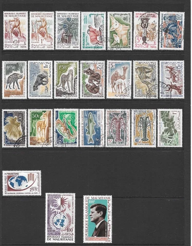 MAURITANIA  VARIOUS MINT HINGED & USED ISSUES   1960 to 1964 Cover