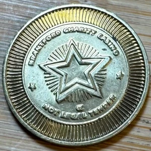TOKEN JETON DE CASINO 25 CENTS BRANTFORD CHARITY CASINO (1275) - Picture 1 of 2