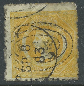 NSW New South Wales QV 8d Yellow / Orange Diadem Australia 1883 NSW Oval Frank - Picture 1 of 2