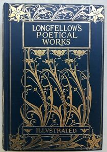 Longfellow's Poetical Works 300 Illustrations New York 1904 Goodhue Binding Fine