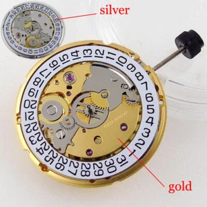 Genuine Gold 25 Jewels PT5000 2824 Automatic Watch Movement date at 3 - Picture 1 of 9