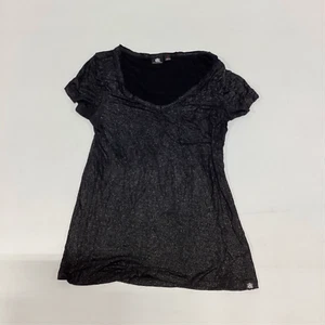 Womens Rock And Republic Black Gray Short Sleeve Shirt XS EUC - Picture 1 of 4