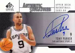 2003-04 SP Signature Edition TONY PARKER firme autentiche auto su carta SPURS - Foto 1 di 1