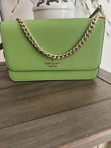 Bandolera Kate Spade Cuero Saffiano Mango de Cadena Verde Tortuga Madison $339.99 - Imagen 1 de 21