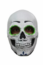 DAY OF THE DEAD CATRIN PAINTED SKULL LATEX HEAD MASK HALLOWEEN FUN